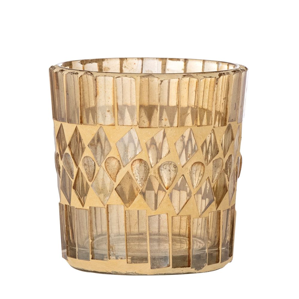 Bougeoirs et photophores  - Hermione Photophore, Or, Verre  - BLOOMINGVILLE MULTIBRAND HOUSE