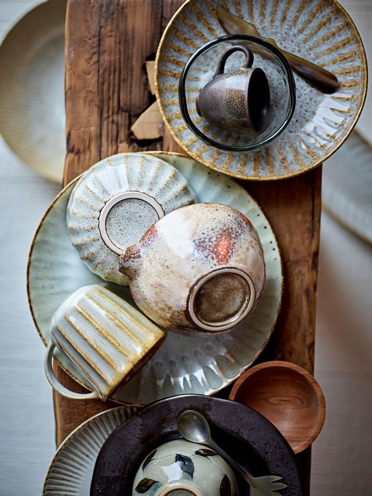Assiettes au quotidien - Linne Assiette, Laiton, Grès - CREATIVE COLLECTION