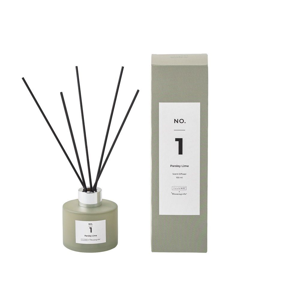 Scent diffusers - NO.1-Parsley Lime Scent Diffuser, Green, Liquid - ILLUME X BLOOMINGVILLE