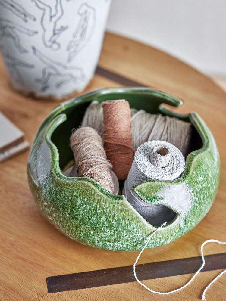 Bols - Leonas Bol déco, Verte, Grès - BLOOMINGVILLE MULTIBRAND HOUSE