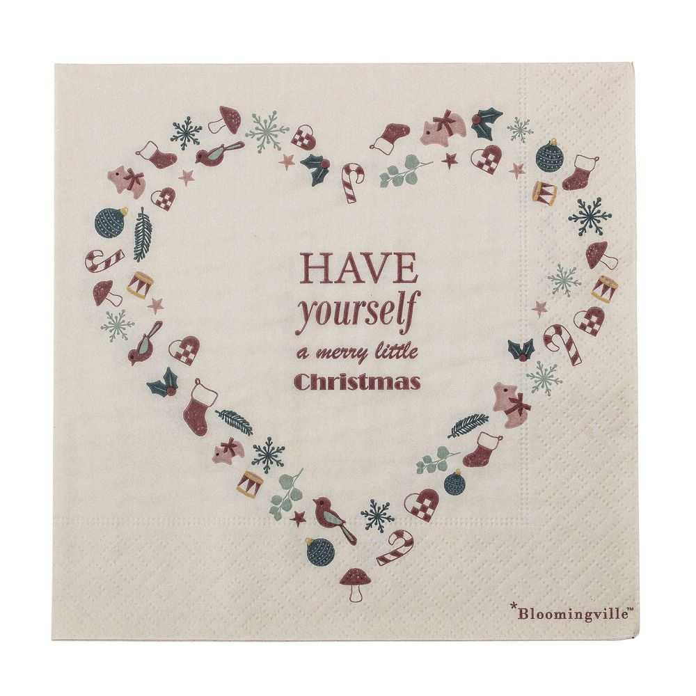 Napkins - Paia Napkin, Red, FSC® Mix, Paper Pack of 20 - BLOOMINGVILLE MULTIBRAND HOUSE
