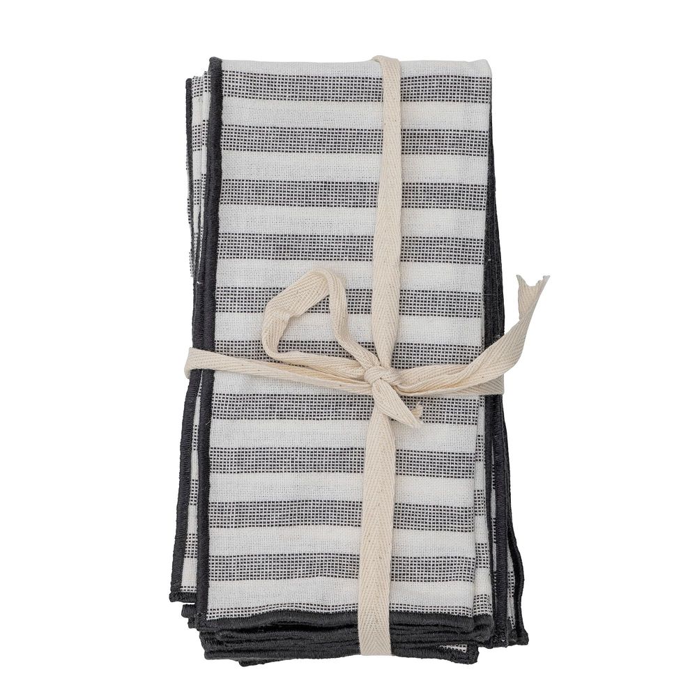 Serviettes - Eleonora Serviette, Blanc, Coton Pack of 4 - BLOOMINGVILLE MULTIBRAND HOUSE