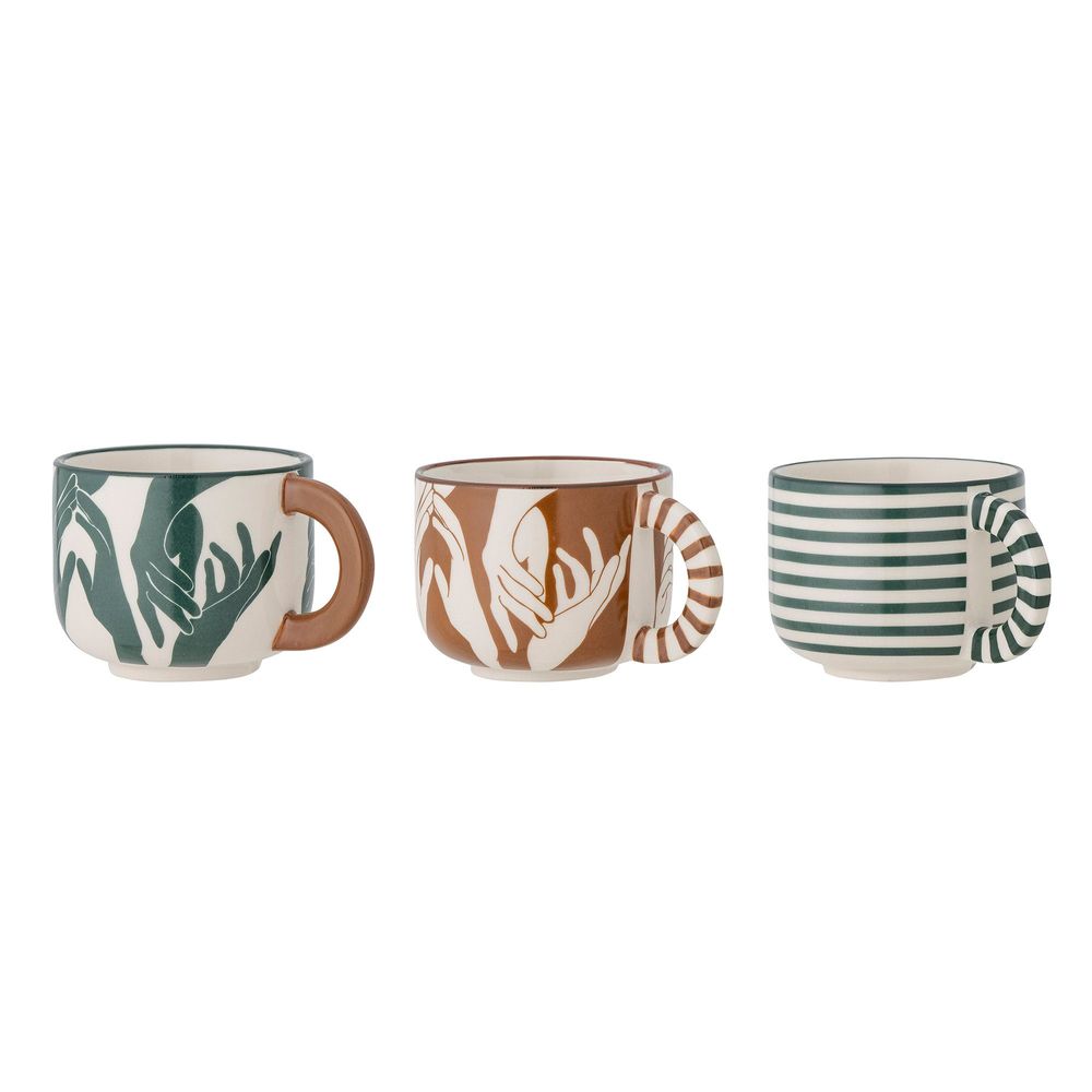 Tasses et mugs - Carim Tasse, Verte, Grès Set of 3 - BLOOMINGVILLE MULTIBRAND HOUSE