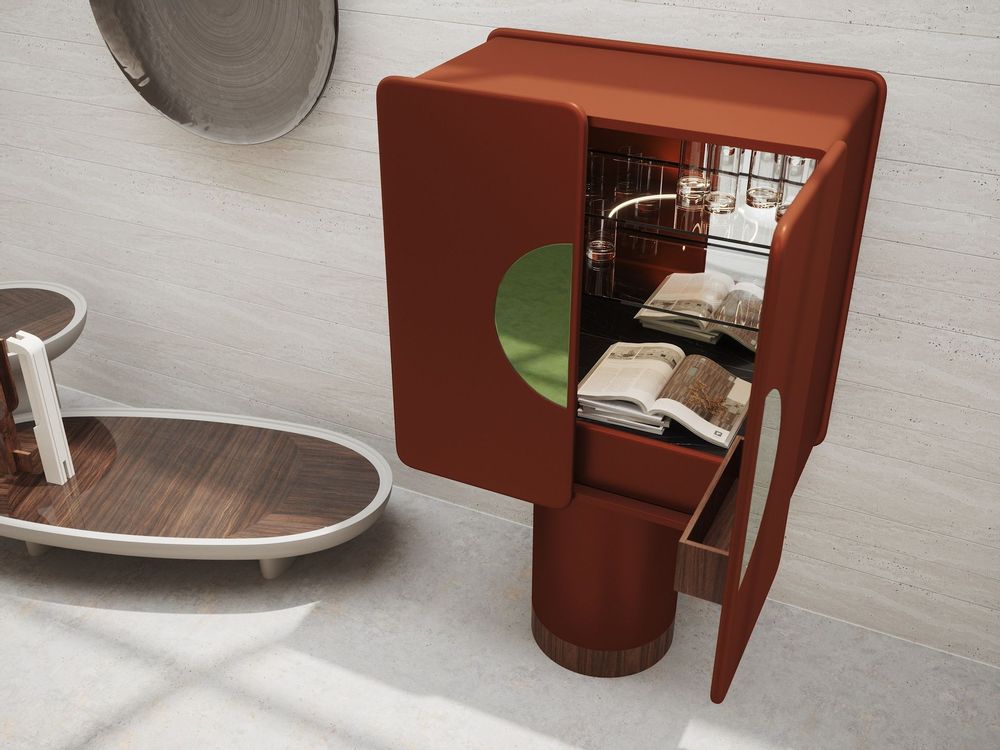 Sideboards - REGIS Copper BAR CABINET - ULTRAMOBILI