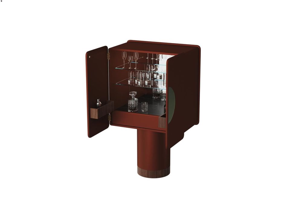 Sideboards - REGIS Copper BAR CABINET - ULTRAMOBILI