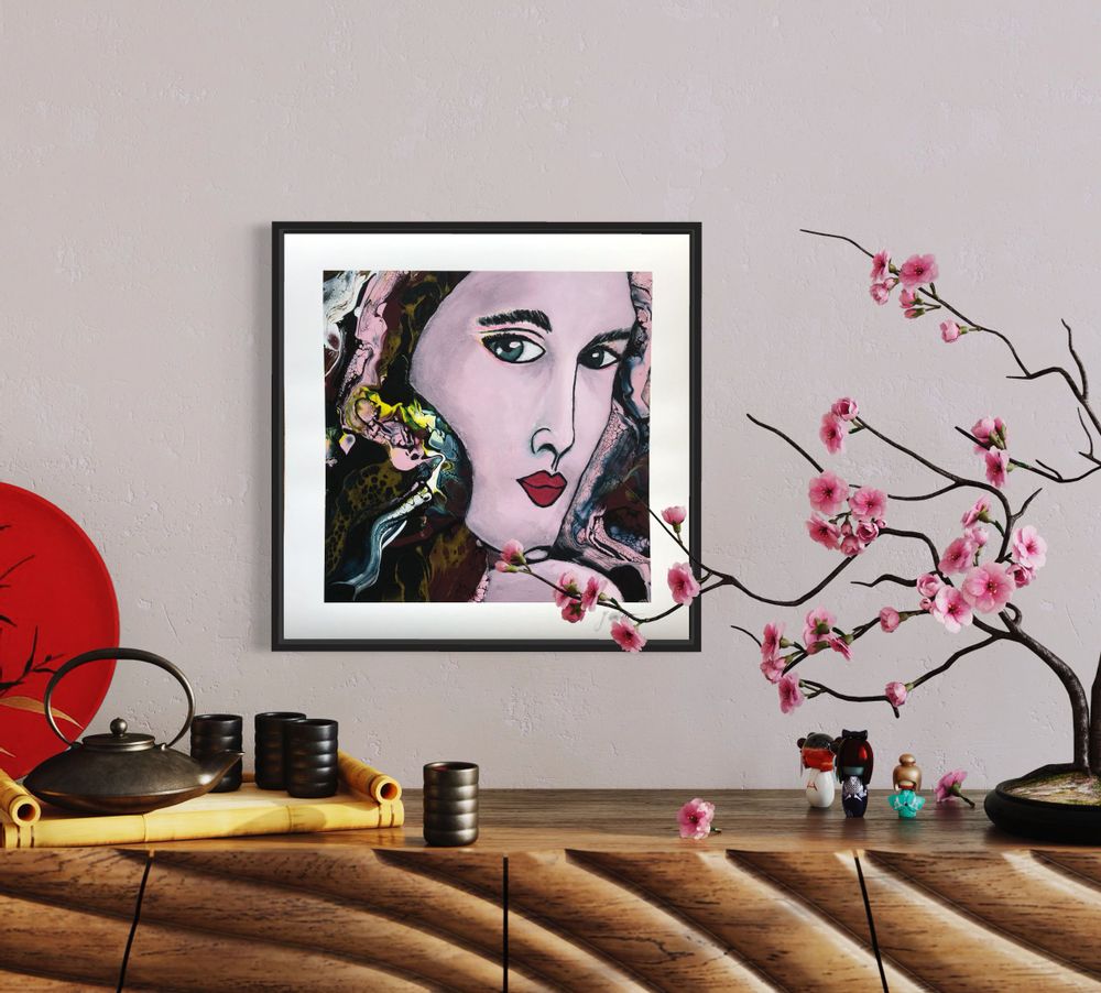 Homewear textile - Tirage d'art Ania (50 x 50 cm) - JALUSTOWSKI.DESIGN