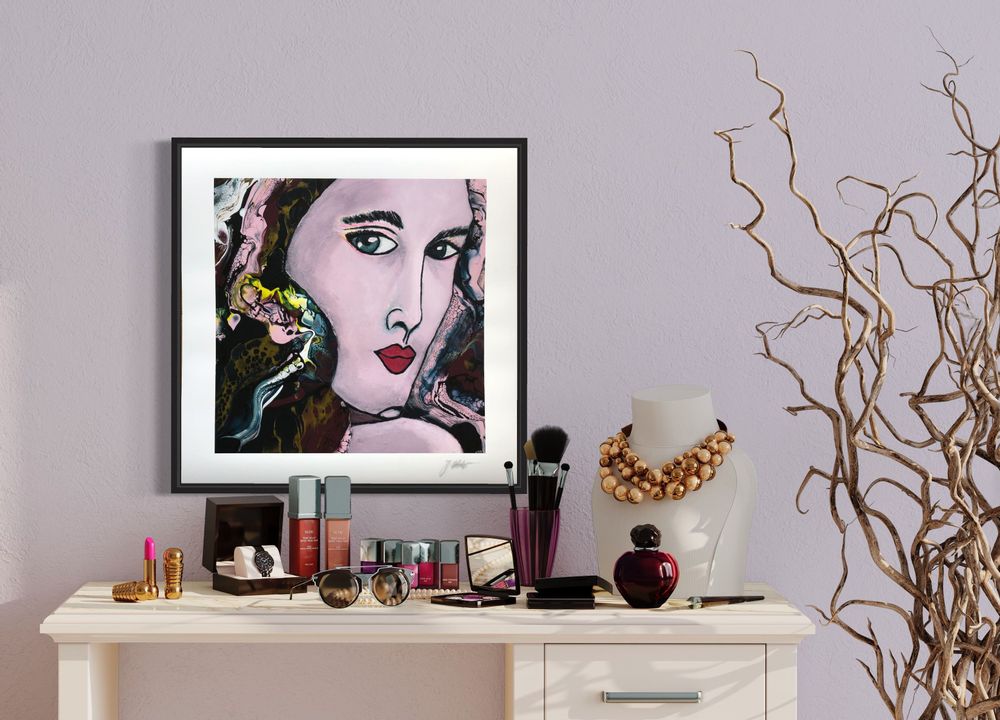 Homewear textile - Tirage d'art Ania (50 x 50 cm) - JALUSTOWSKI.DESIGN