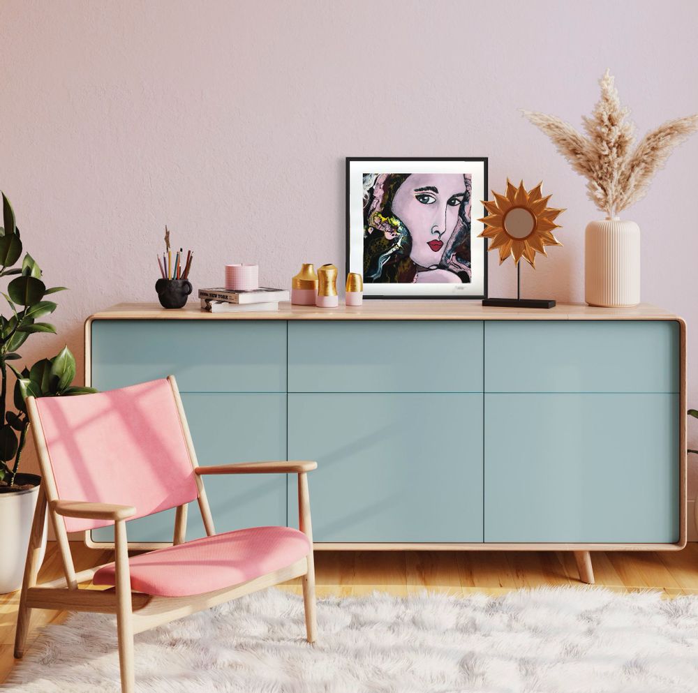 Homewear textile - Tirage d'art Ania (50 x 50 cm) - JALUSTOWSKI.DESIGN