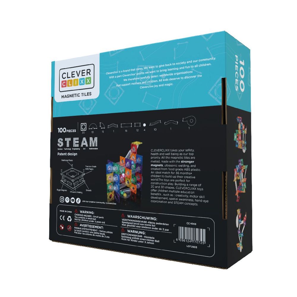 Jouets enfants - Pack de 100 lampes Dazzling Lights Ball Run Intense - CLEVERCLIXX BV