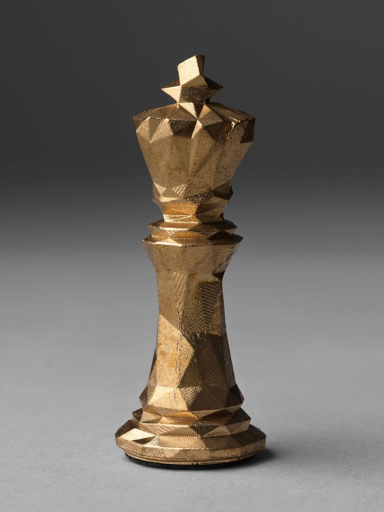 Cadeaux - Jeu d'échecs à facettes multiples en bronze coulé, 32 pièces - EAGLADOR