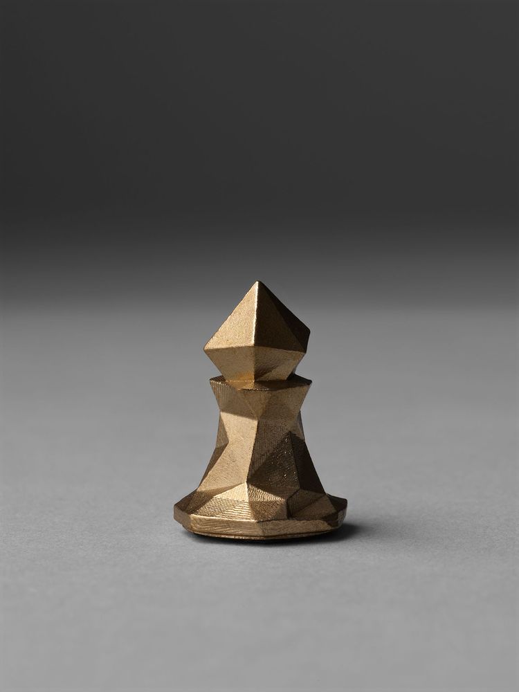 Cadeaux - Jeu d'échecs à facettes multiples en bronze coulé, 32 pièces - EAGLADOR