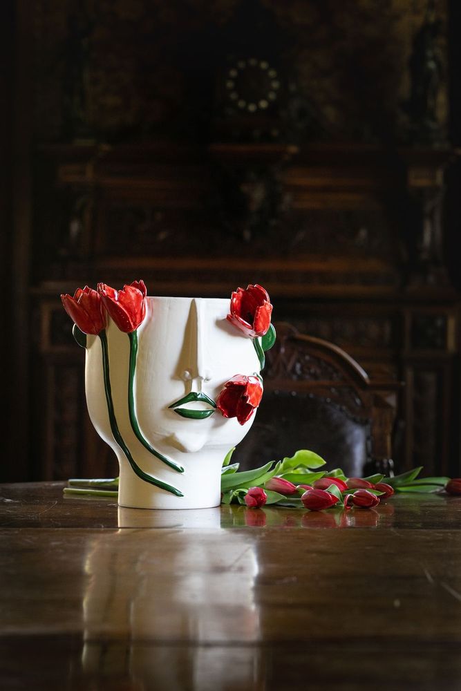Vases - The  Conturbante in red - PATRIZIA ITALIANO