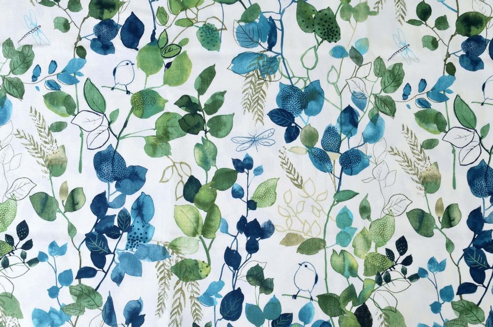 Table linen - Tablecloth Blue Sparrow - 130 cm x 250 cm - ROSEBERRY HOME