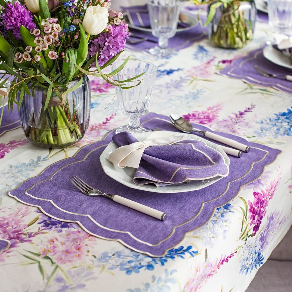 Linge de table textile - Nappe de table Gillyflower - 130 cm x 300 cm - ROSEBERRY HOME