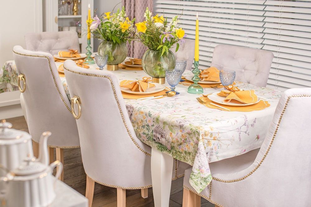 Table linen - Tablecloth Hedgehog - 130 cm x 200 cm - ROSEBERRY HOME