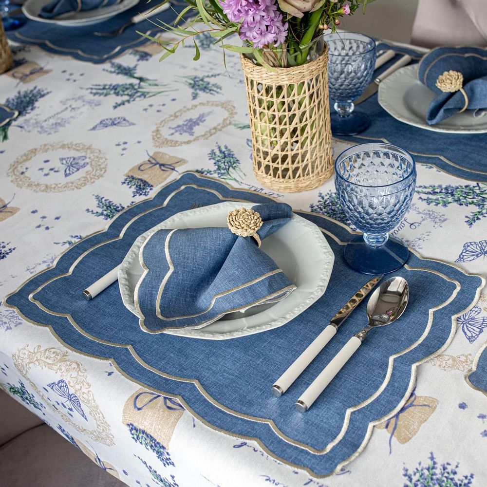 Table linen - Tablecloth Lavender - 130 cm x 250 cm - - ROSEBERRY HOME