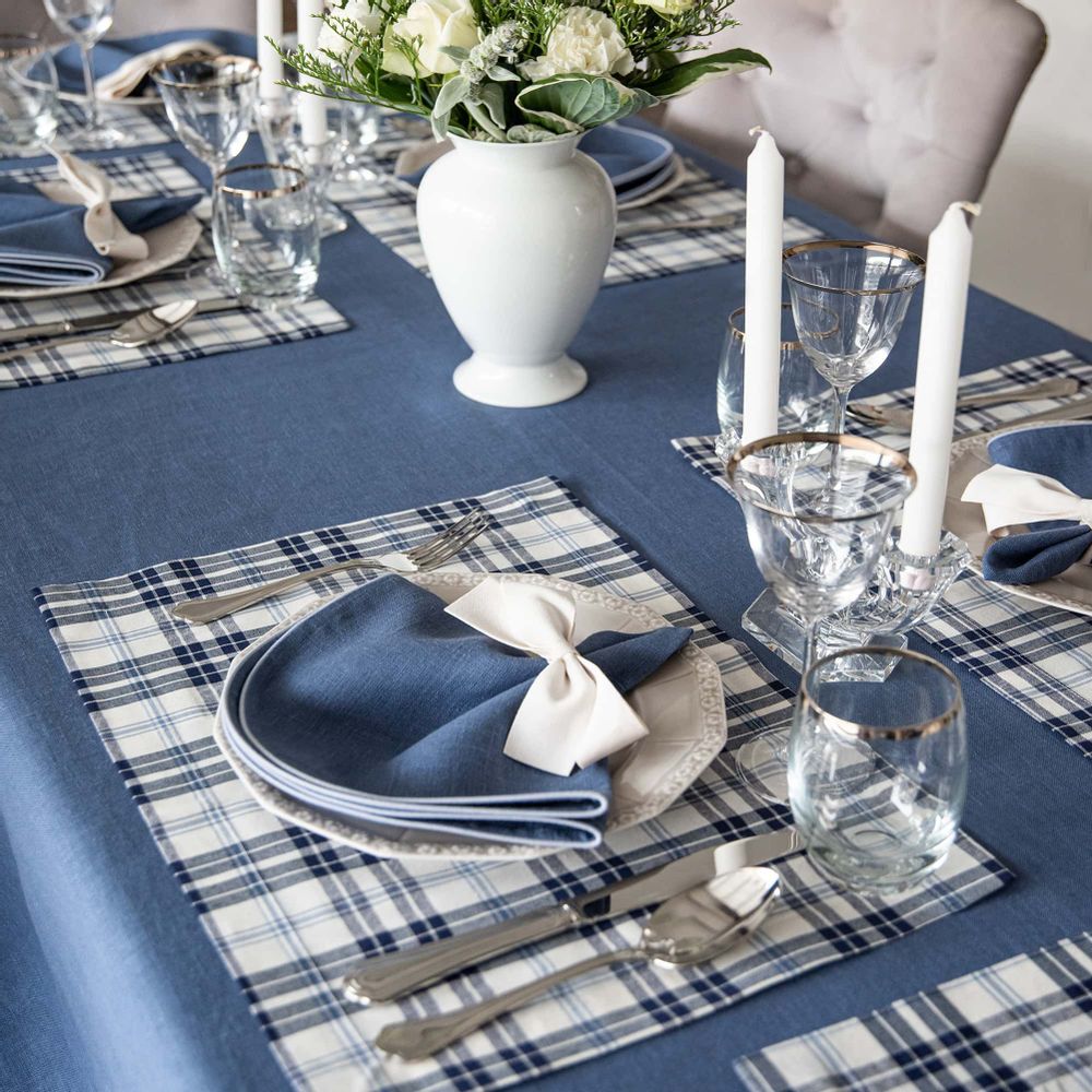 Linge de table textile - Nappe de table Royal Blue - 150 cm x 300 cm - ROSEBERRY HOME