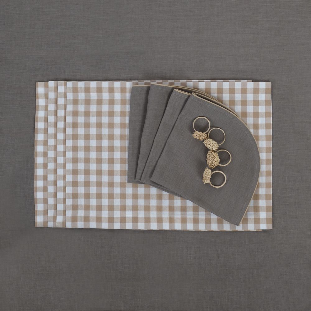 Linge de table textile - Nappe de table Royal Fango - 150 cm x 250 cm - ROSEBERRY HOME
