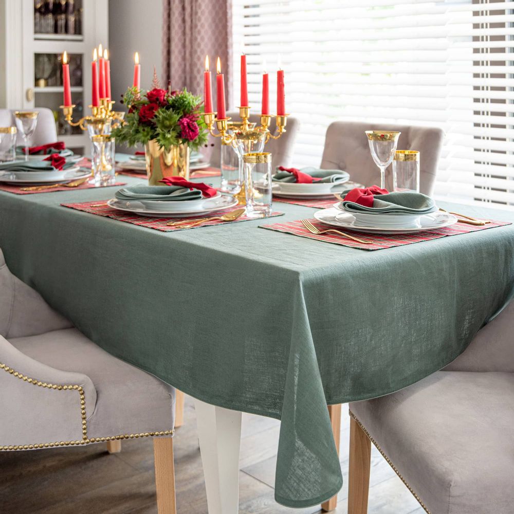 Table linen - Tablecloth Royal Green - 150 cm x 250 cm - ROSEBERRY HOME