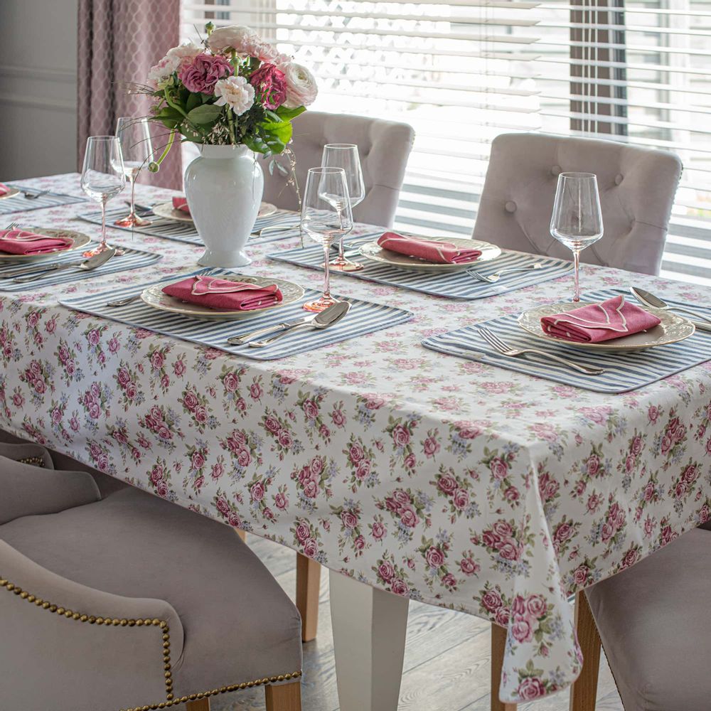 Table linen - Tablecloth Rose Garden - 140 cm x 300 cm - ROSEBERRY HOME