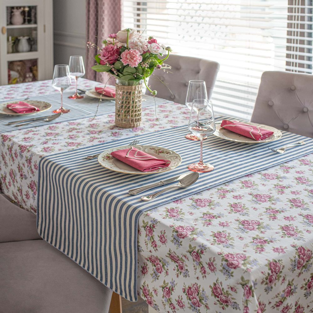 Table linen - Tablecloth Rose Garden - 140 cm x 300 cm - ROSEBERRY HOME