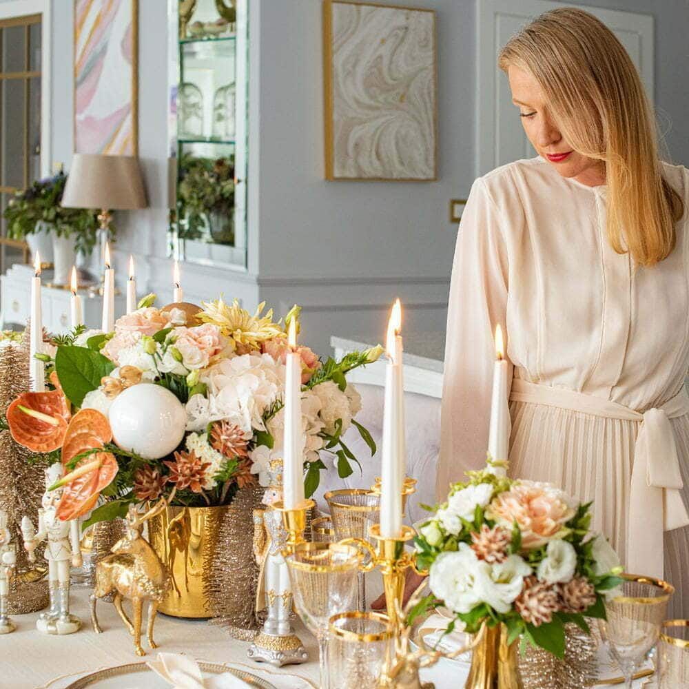 Linge de table textile - Nappe de table Shiny Gold - 130 cm x 300 cm - ROSEBERRY HOME