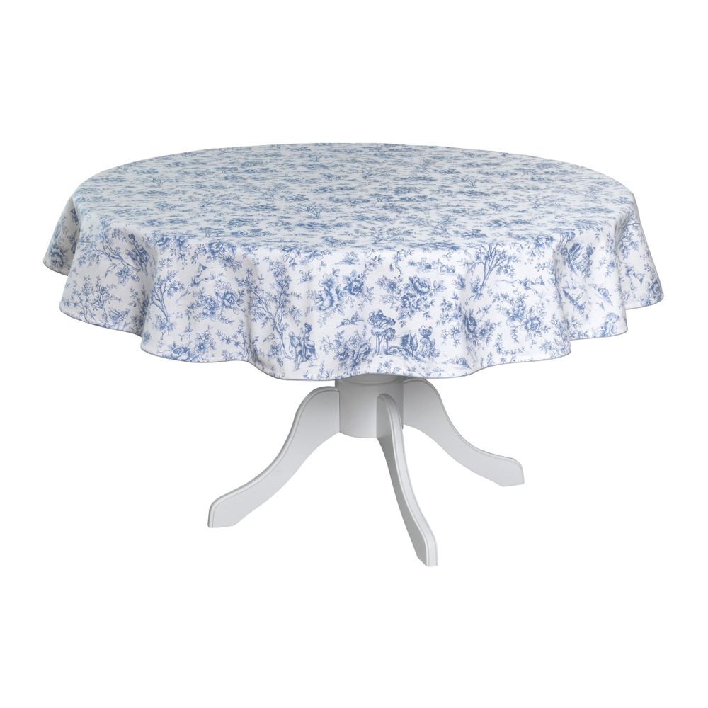 Linge de table textile - Nappe de table Toile de Jouy Blue - 140 cm x 250 cm - ROSEBERRY HOME