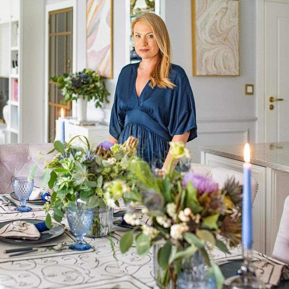 Table cloths - Tablecloth Venus round - ⌀ 210 cm - ROSEBERRY HOME