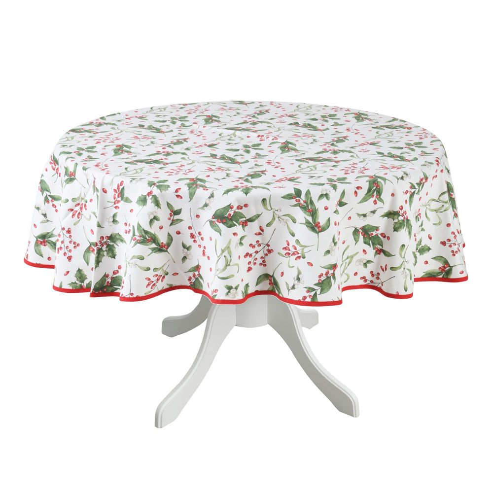 Table linen - Tablecloth Very Merry Christmas round - ⌀ 140 cm - ROSEBERRY HOME