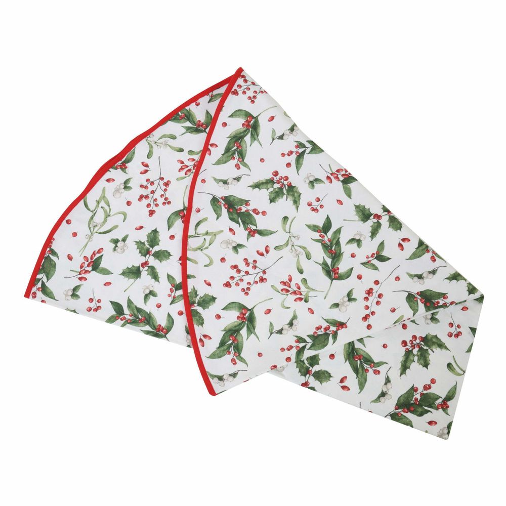 Table linen - Tablecloth Very Merry Christmas round - ⌀ 140 cm - ROSEBERRY HOME