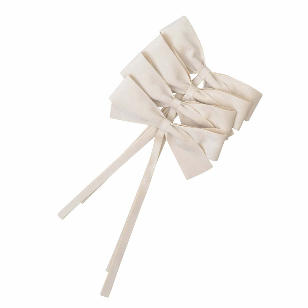 Table linen - Velvet bows Alabaster Bows - 4 pieces - ROSEBERRY HOME