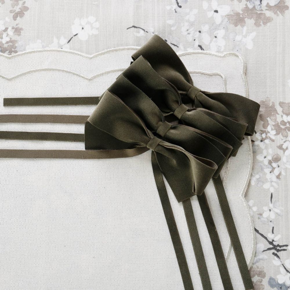 Linge de table textile - Arcs de velours Brown Bows - 6 pièces - ROSEBERRY HOME