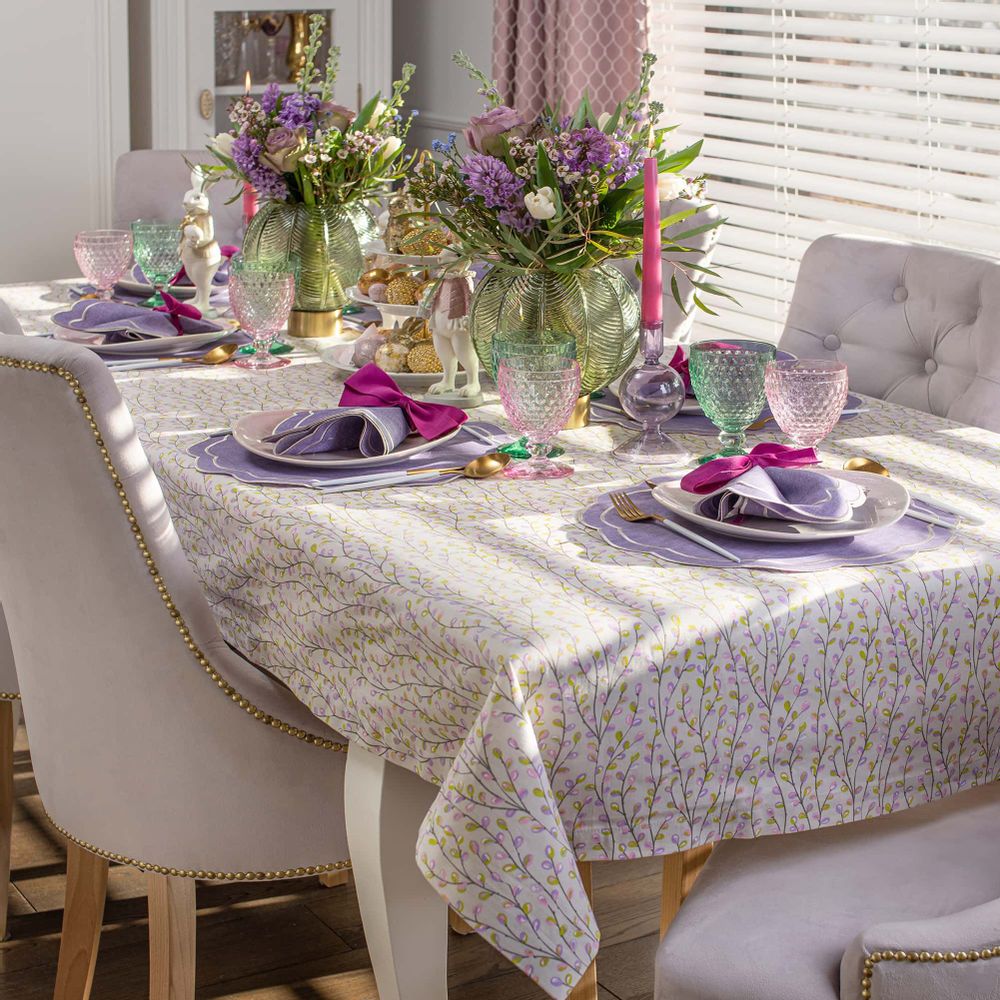 Linge de table textile - Arcs de velours Fuchsia Bows - 6 pièces - ROSEBERRY HOME