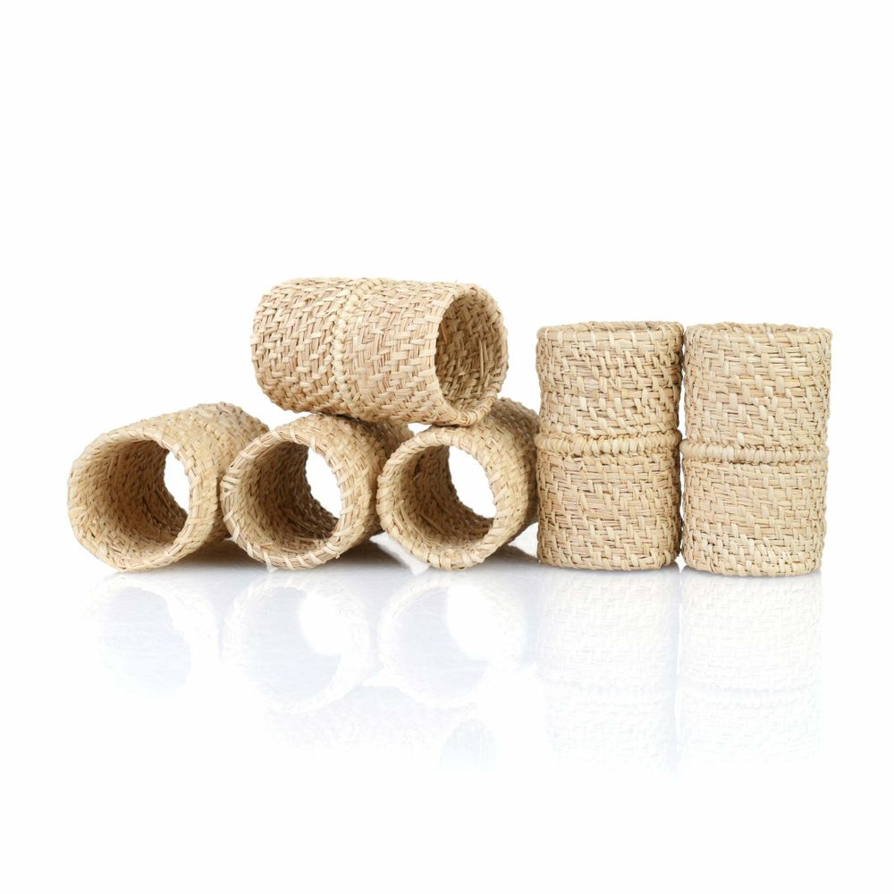 Linge de table textile - Ronds de serviette Beige Rings - 6 pièces - ROSEBERRY HOME