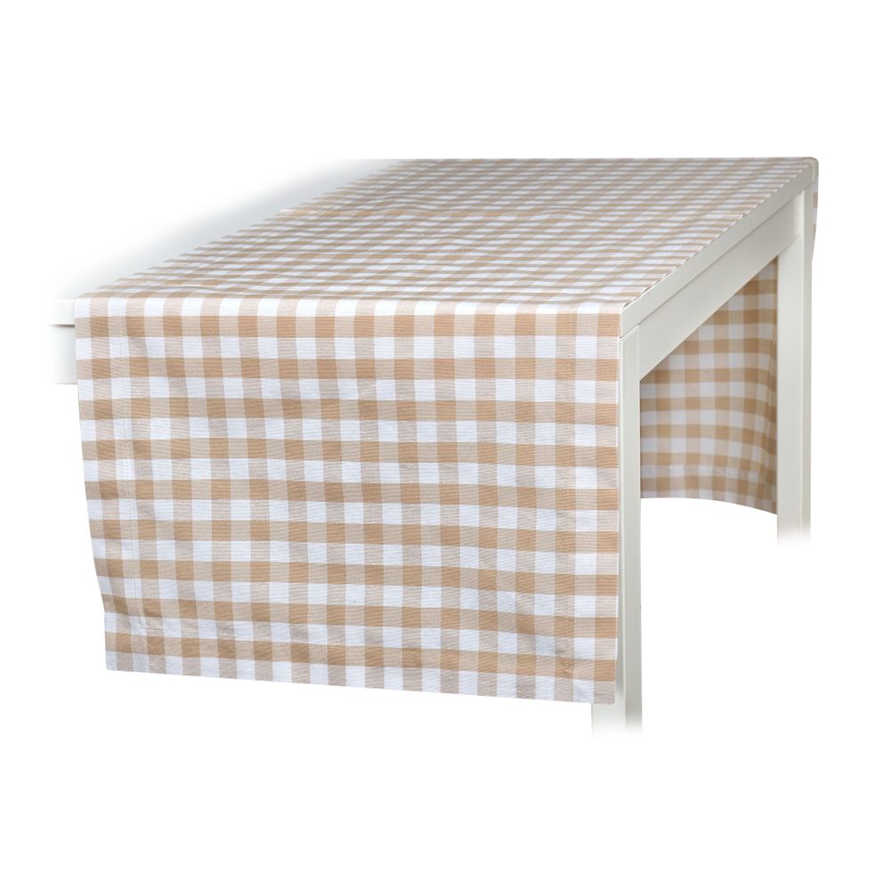 Linge de table textile - La tapis de table Beige Gingham - 50 cm x 150 cm - ROSEBERRY HOME