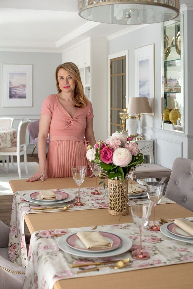 Linge de table textile - La tapis de table dwustronny Roselle & Stripes - ROSEBERRY HOME
