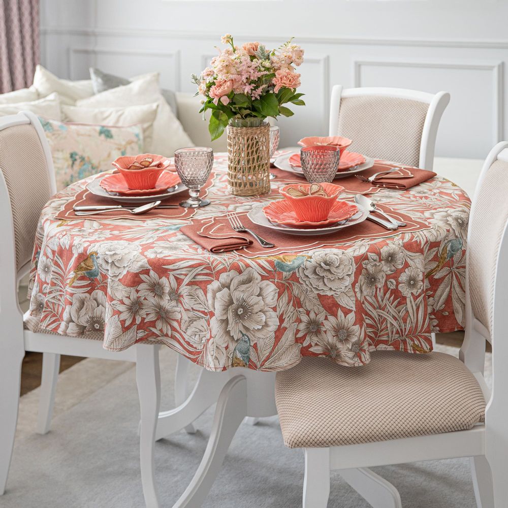 Sets de table - Brodé Sets de table Rust Onde - 6 pièces - ROSEBERRY HOME