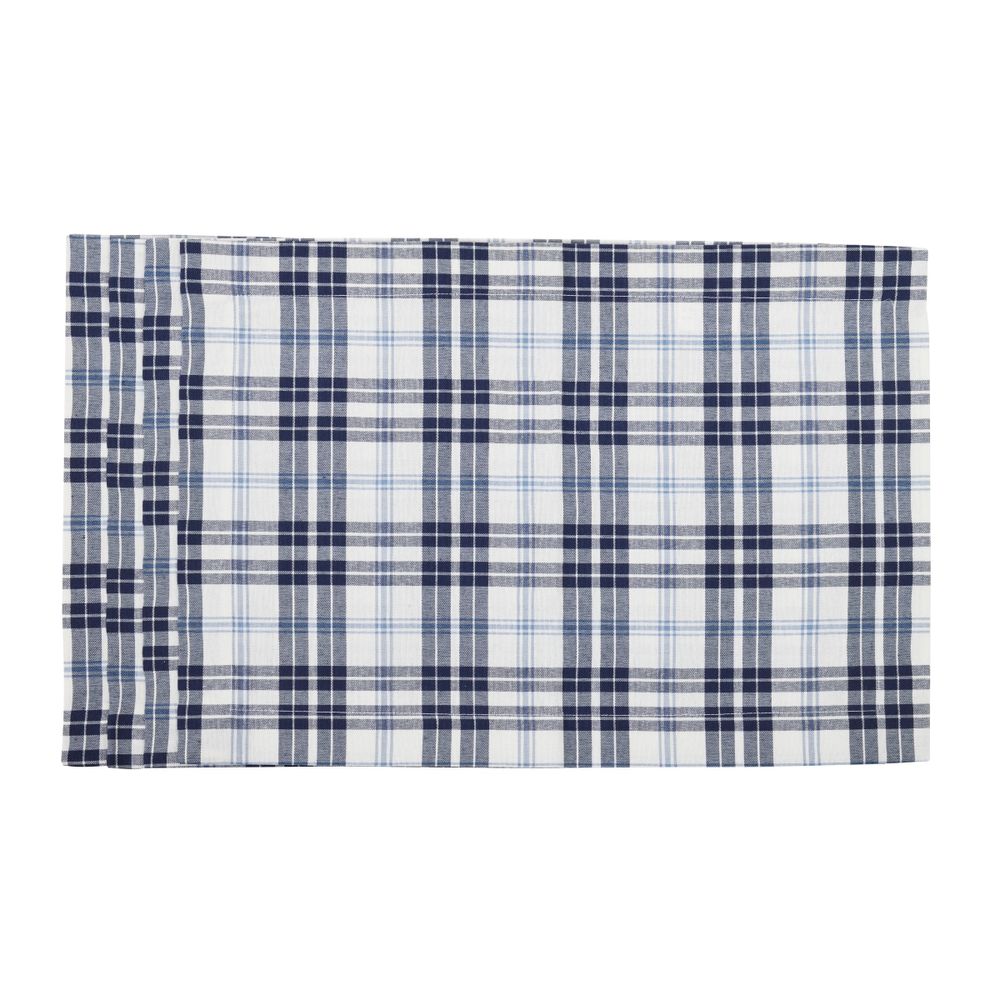 Table linen - Placemats Blue Plaid - 4 pieces - ROSEBERRY HOME