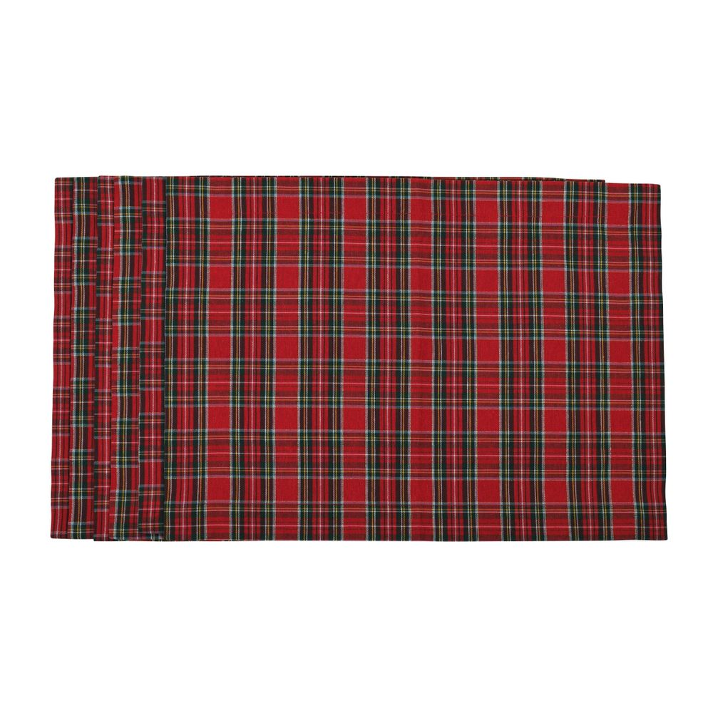 Table linen - Placemats Red Tartan - 4 pieces - ROSEBERRY HOME