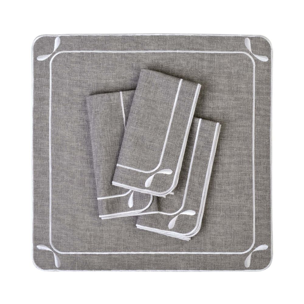 Linge de table textile - Brodé Serviette de tables Dragonfly - 4 pièces - ROSEBERRY HOME