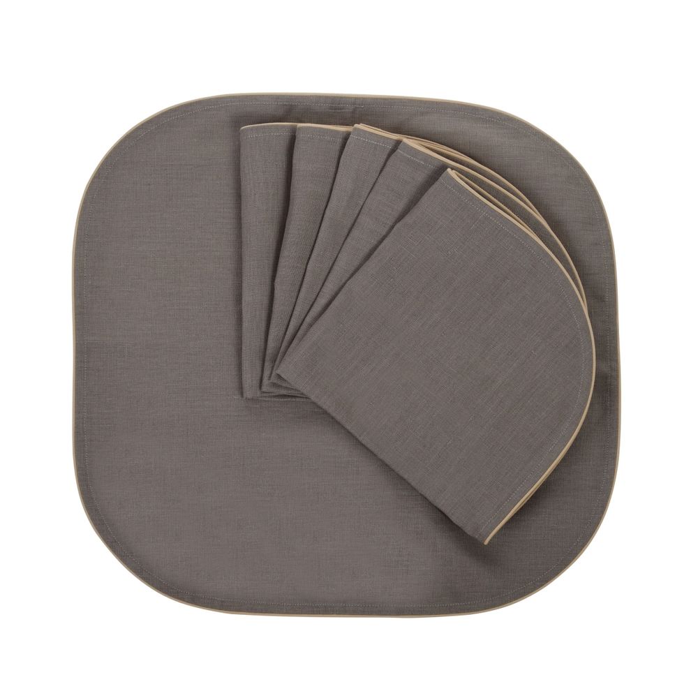 Linge de table textile -  Serviette de tables Royal Fango - 4 pièces - ROSEBERRY HOME