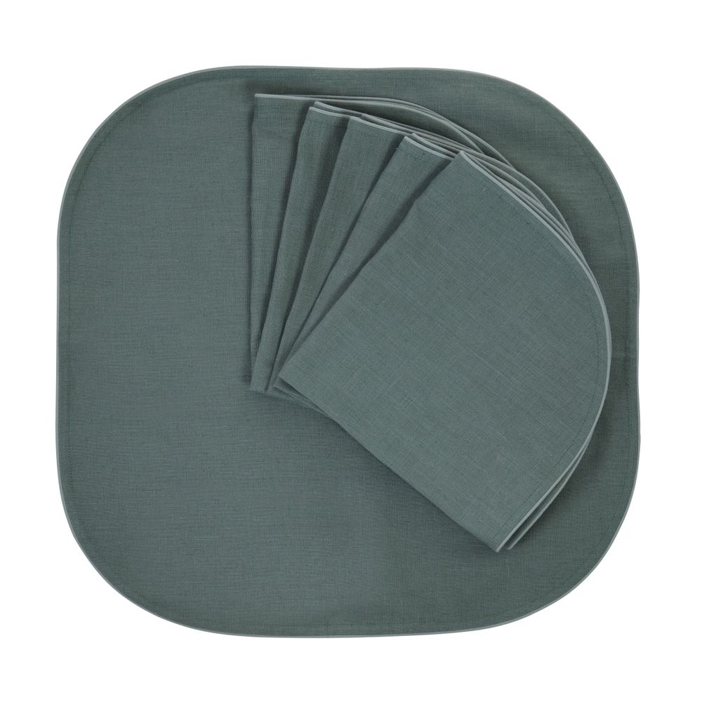 Table linen - Napkins  Royal Green - 6 pieces - ROSEBERRY HOME