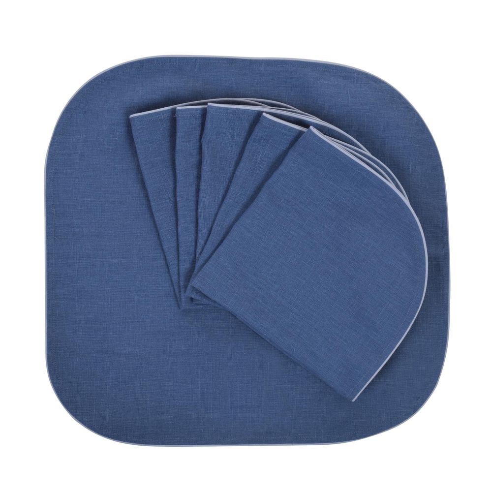 Table linen - Napkins Royal Blue - 6 pieces - ROSEBERRY HOME