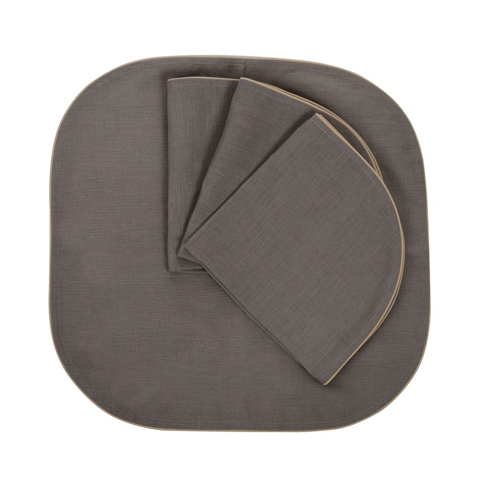 Linge de table textile -  Serviette de tables Royal Fango - 4 pièces - ROSEBERRY HOME
