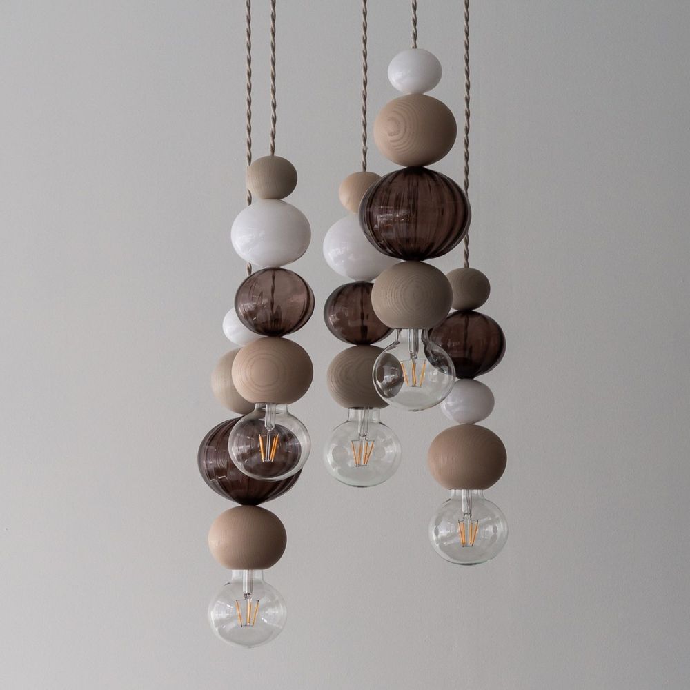 Plafonniers - QUU Chandelier Maxi L Beige - QUU DESIGN