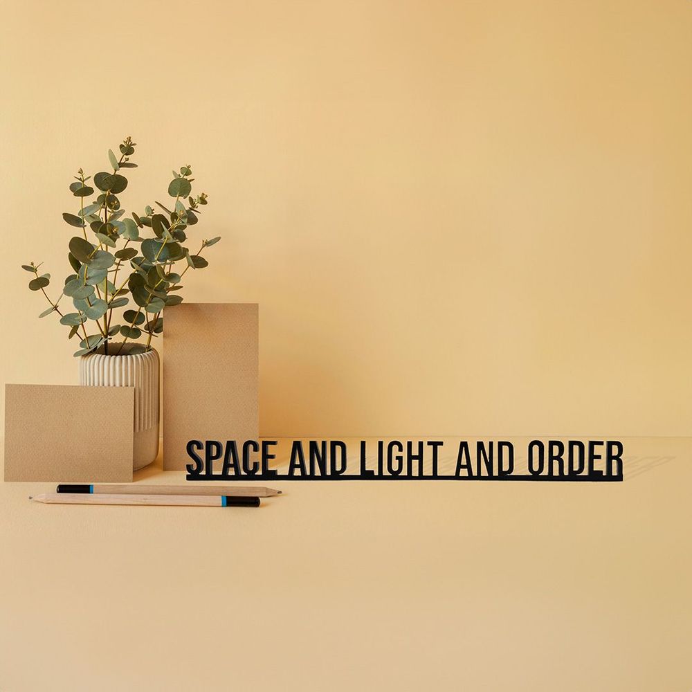Decorative objects - Space and Light and Order 3D Architecture Decor Quote - Le Corbusier - BEAMALEVICH