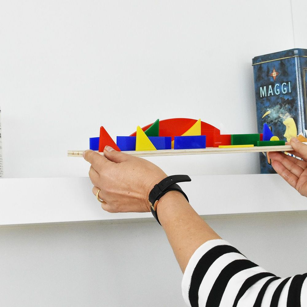 Design objects - Shapes of Bauhaus - Creative 3D Art Diorama Toy of Wood & Acrylic - BEAMALEVICH