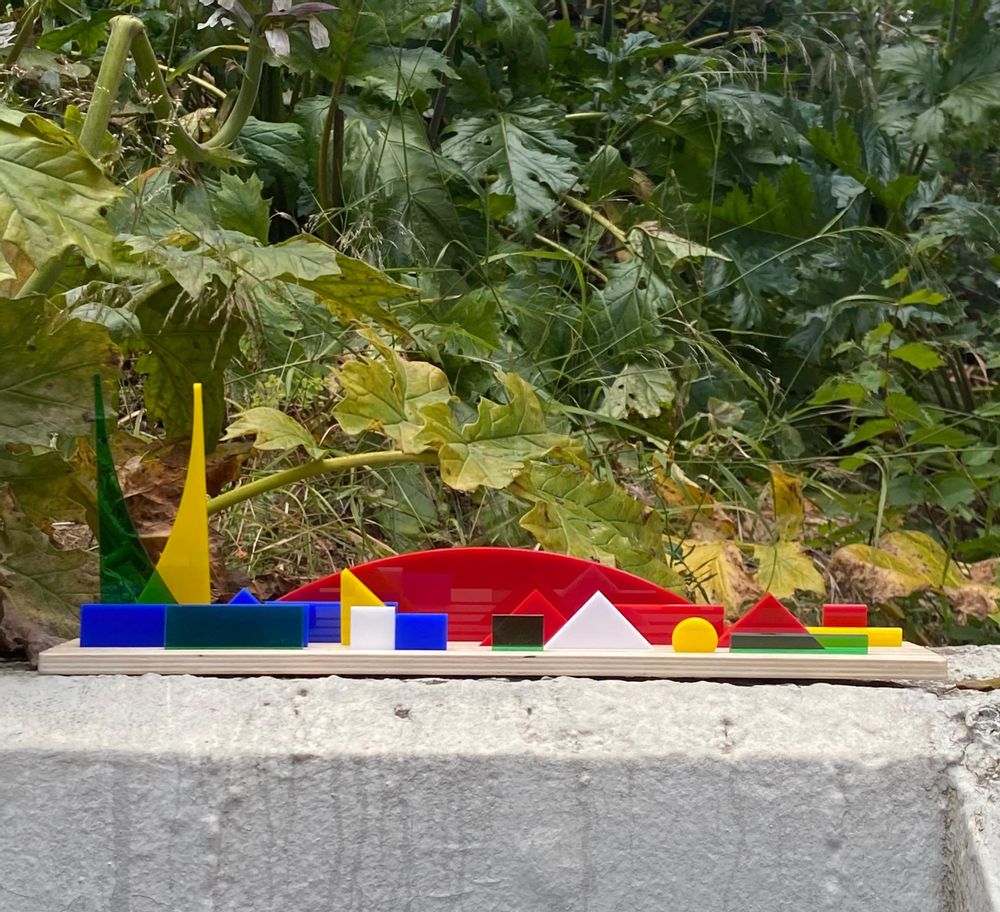Design objects - Shapes of Bauhaus - Creative 3D Art Diorama Toy of Wood & Acrylic - BEAMALEVICH