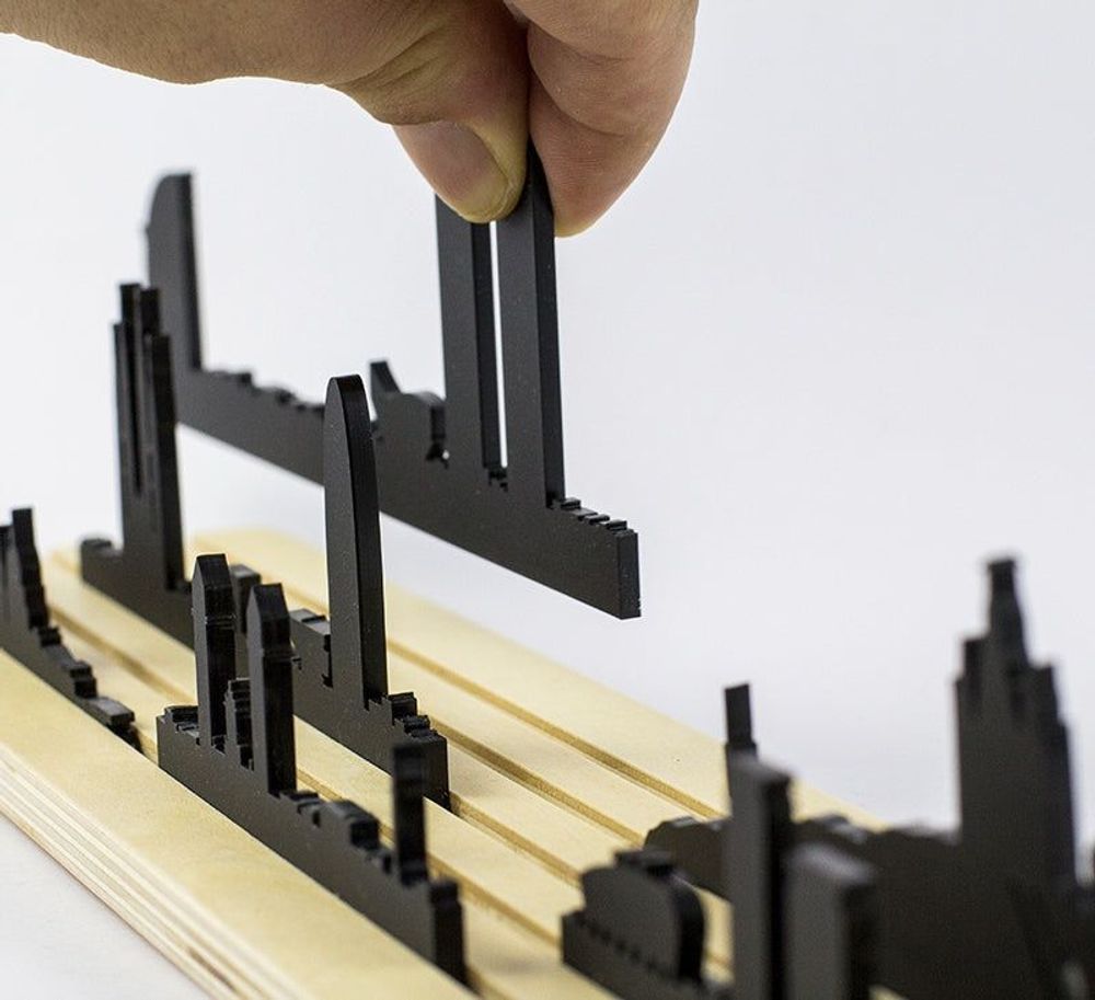 Objets design - Les formes de Barcelone - Silhouette en 3D de la ligne d'horizon - BEAMALEVICH