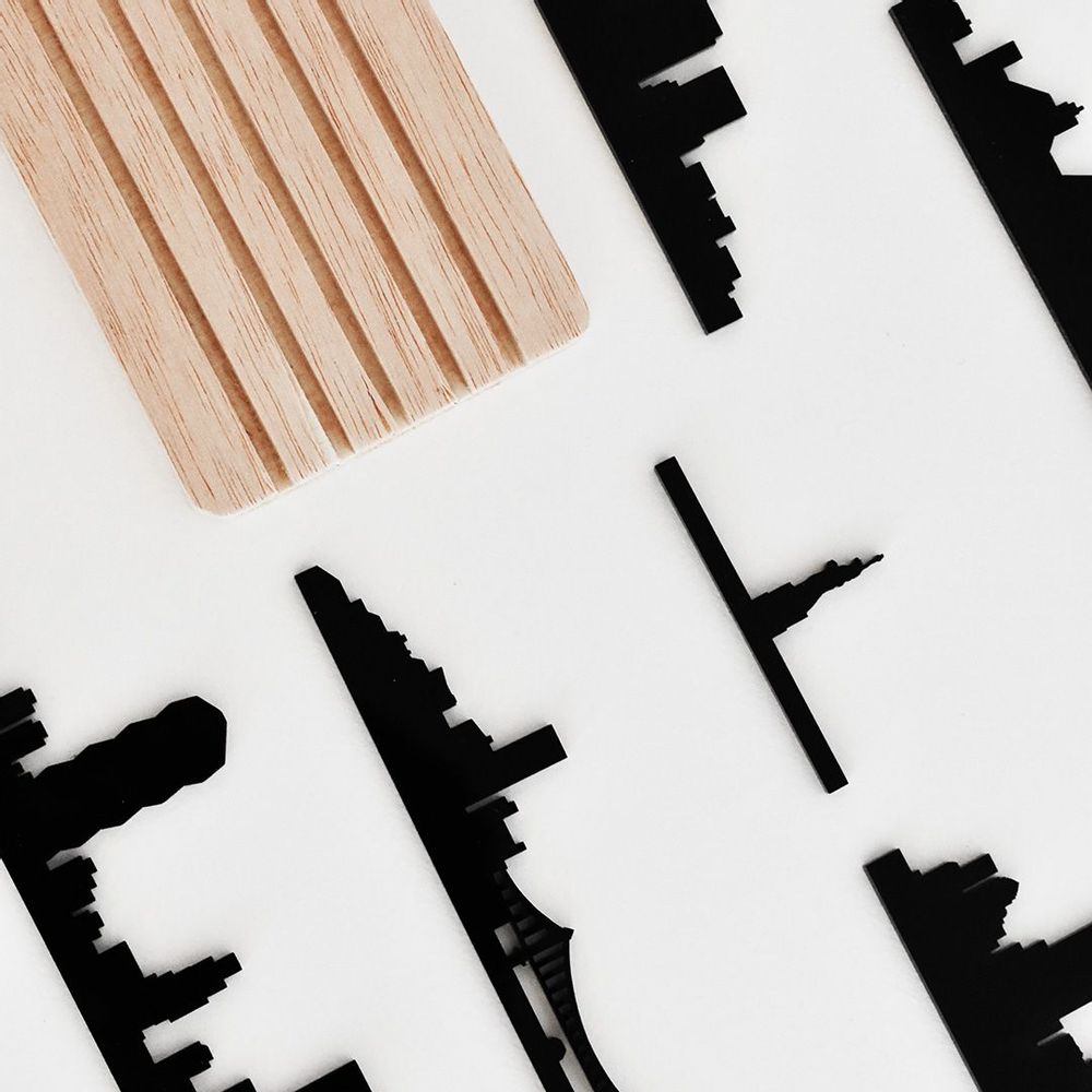 Sculptures, statuettes et miniatures - Formes de New York - Silhouette en 3D de la ligne d'horizon - BEAMALEVICH